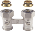 H-блок для радіаторів прямий  з євроконусом Honeywell (G3/4A, Kvs=3.5м3/г)