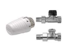 Комплект Honeywell для радіаторів прямий (Термоголовка+Подача+Зворотка) 1/2''